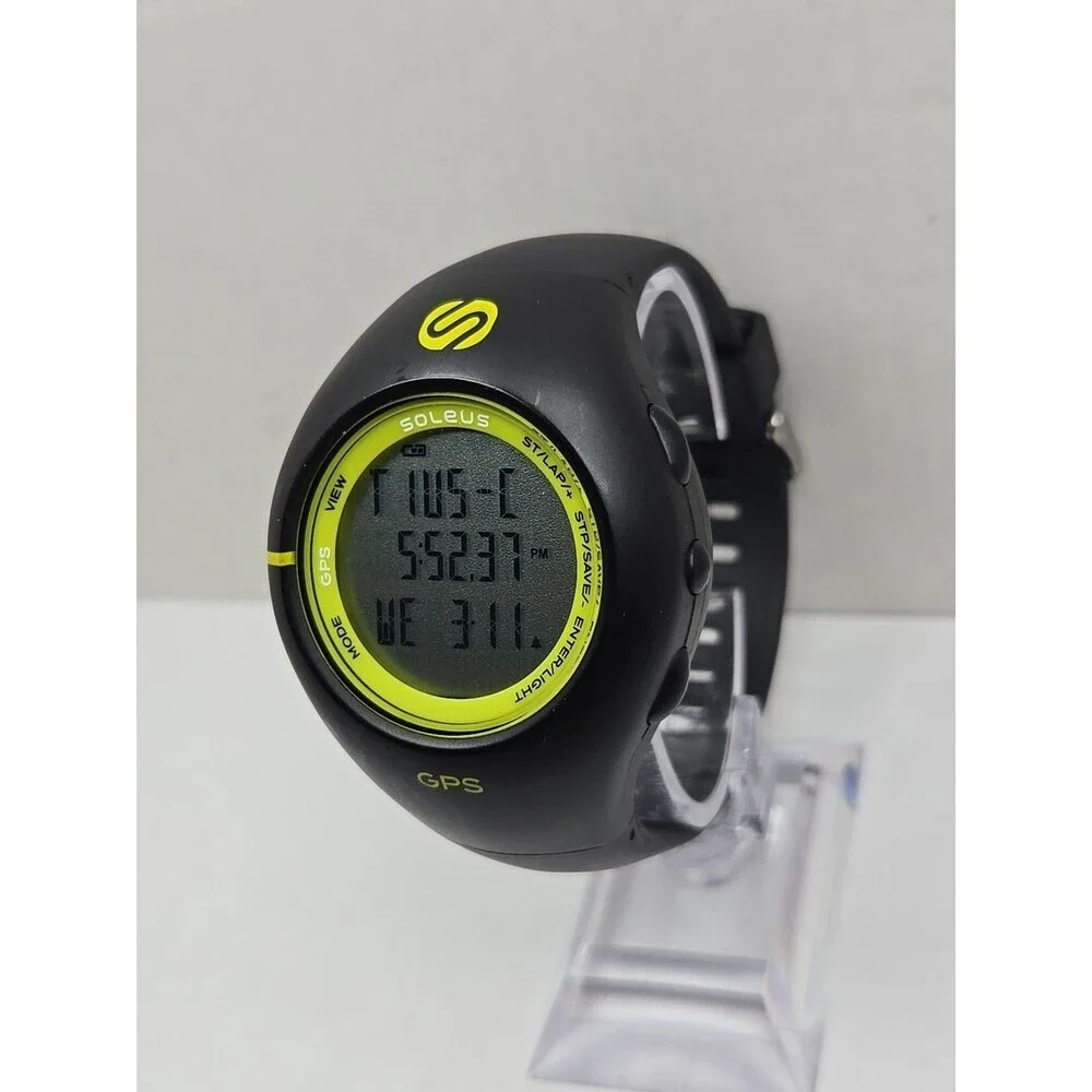Soleus SG100 J13 GPS Running Watch Digital Fitness Stopwatch Backlight Black
